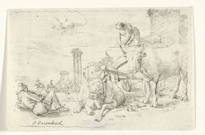 Carro di buoi da Jan van Ossenbeeck