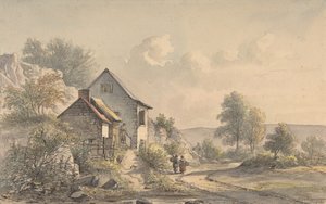 Scena di villaggio con figure da Jan van Ravenswaay