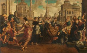 Salomone e la Regina di Saba da Jan van Scorel (circle of)