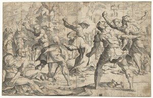 Lapidazione di Stefano da Jan van Scorel