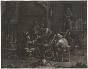 Osteria con uomini che bevono da Jan van Somer