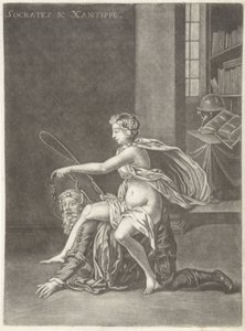 Socrate deriso dalla moglie
Socrate e Xantippe (titolo sull