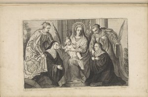 Maria con il Bambino Gesù, Santa Lucia, Santa Caterina d