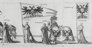 Bandiere al corteo funebre dell