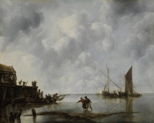 Barche da pesca in calma, 1651 da Jan van de Cappelle