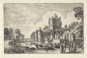 Paesaggio con la Porta di Amsterdam a Haarlem