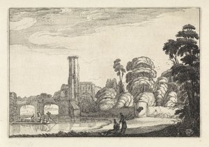 Ponte presso un ponte e una rovina da Jan van de Velde (II)