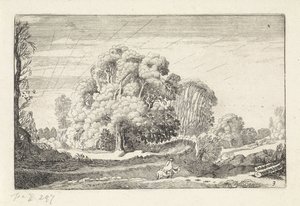 Cavaliere in un paesaggio all