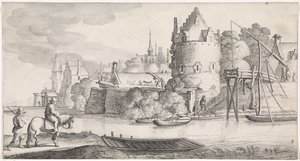 Città lungo un fiume da Jan van de Velde (II)