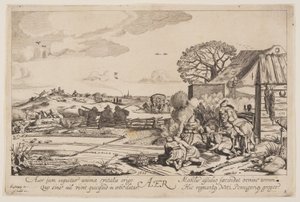 Aria (con vista su Haarlem), da I quattro elementi da Jan van de Velde II