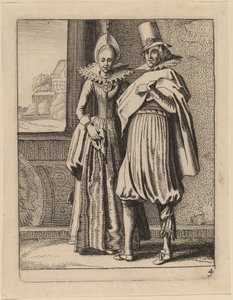 Due figure in costume da Jan van de Velde II