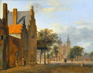 Place et eglise Saint-Victor à Xanten - Piazza e chiesa Saint Victor a Xanten ... da Jan van der (manner of) Heyden