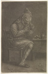 Uomo che accende la pipa da Jan van der Bruggen