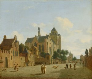 La chiesa di Veere da Jan van der Heyden
