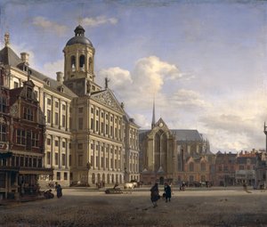 Il nuovo municipio, Amsterdam, 1668 da Jan van der Heyden