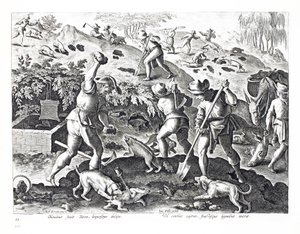 Scavare e catturare tassi, illustrazione da 