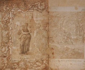 Disegno per un arazzo con la storia di Ulisse e Diomede