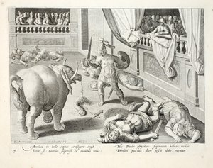 Annibale fa combattere i Romani sconfitti tra loro, illustrazione da 