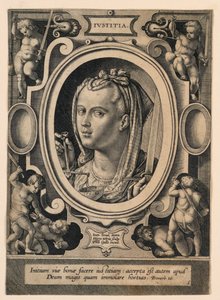 Giustizia (Iustitia), tavola 5 da "Virtutum theologicarum et cardinalium"