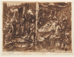 Recto: Matrimonio della Vergine da Jan van der Straet, called Stradanus