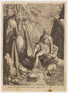 San Giovanni Battista nel deserto da Jan van der Straet, called Stradanus