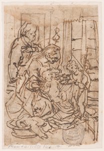La Sacra Famiglia e San Giovanni Battista da Jan van der Straet, called Stradanus