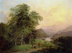 Un lago delle Highlands, 1847 da Jane Nasmyth