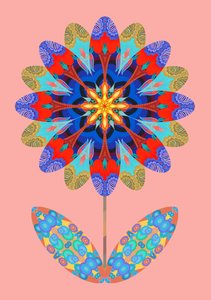 Ritaglio di Fiore su Rosa Pallido, 2020 da Jane Tattersfield