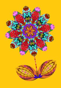 Ritaglio di Fiore su Giallo, 2020
