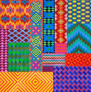 Patterns tessili, 2024(olio su tela)