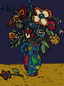 Fiori in una Brocca di Latta, 2012