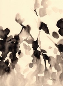 Foglie astratte in inchiostro II, c.2019 da Janel Bragg