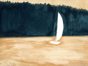 Barca a vela nel Canale di Guemes, c.2024 da Janel Bragg