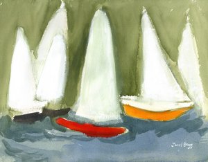 Barche a vela nel Puget Sound, c.2020 da Janel Bragg