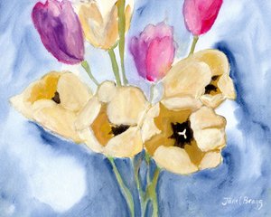 Tulipani sul tavolo da pranzo di mamma, c.2016