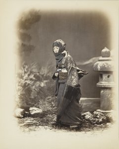 Donna giapponese nella neve da Japanese Photographer