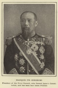 Marchese Ito Hirobumi, Presidente del Consiglio Privato, che ha redatto la Costituzione del Giappone, ed è stato quattro volte Premier da Japanese Photographer