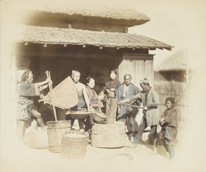 Sgusciatura del riso in Giappone