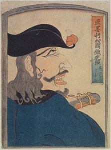 Capo americano degli artiglieri, 1865 circa (stampa su lastra di legno) da Japanese School