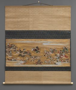 Scena di battaglia tra le nuvole da Japanese School