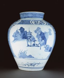 Vaso blu e bianco da Japanese School