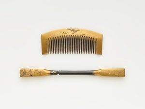 Pettine e fermaglio per capelli, metà 19°-inizio 20° secolo da Japanese School