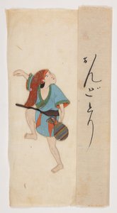 Figura danzante, Add MS 5252, f.70, fine del XVII secolo (applique di seta, oshi-e e colore su cartapesta)