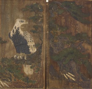 Aquila su un pino, periodo Momoyama, forse XVII secolo da Japanese School