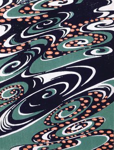 Design di tessuto, fine XIX secolo da Japanese School