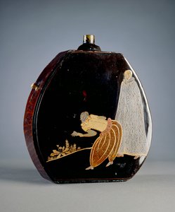 Fiaschetta da polvere da sparo (legno laccato)
