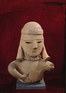 Figura Haniwa, 250-550 (terracotta rossa) da Japanese School