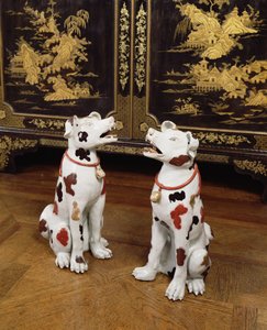 Coppia di cani seduti Imari