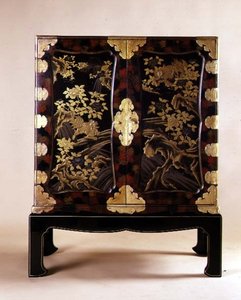Armadio giapponese e supporto, chiuso, 1860 da Japanese School