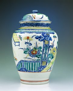 Vaso e coperchio decorati con smalti Kakiemon, c.1680